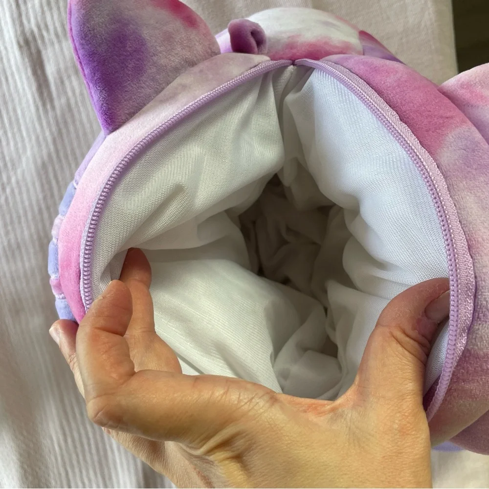 Adorable Plush Cat Backpack- Pink and Purple